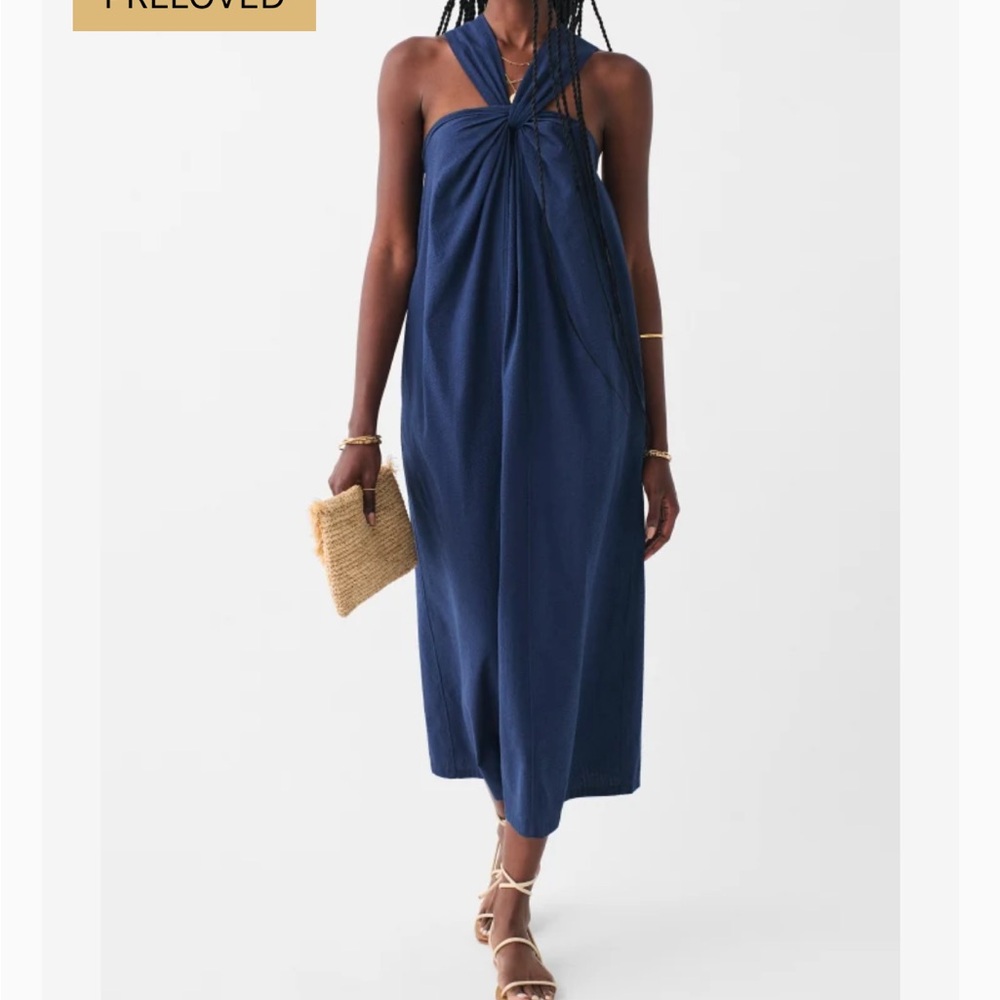 Elegant Blue Midi Skirt